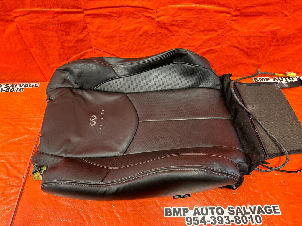 08/09 INFINITI G37 COUPE SPORT PASSENGER RIGHT FRONT UPPER SEAT LEATHER SKIN OEM9