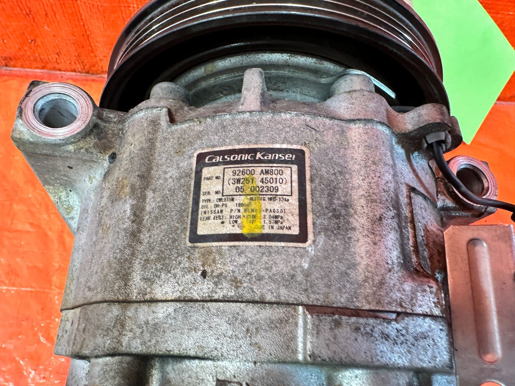 03 07 INFINITI G35 COUPE   VQ35DE HVAC AIR CONDITIONG AC COMPRESSOR PUMP OEM 2983