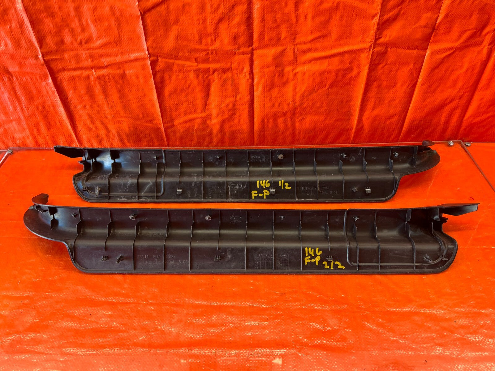 93 97 HONDA DEL SOL   FLOOR PILLAR SCUFF PLATE SET LEFT & RIGHT   OEM #14611
