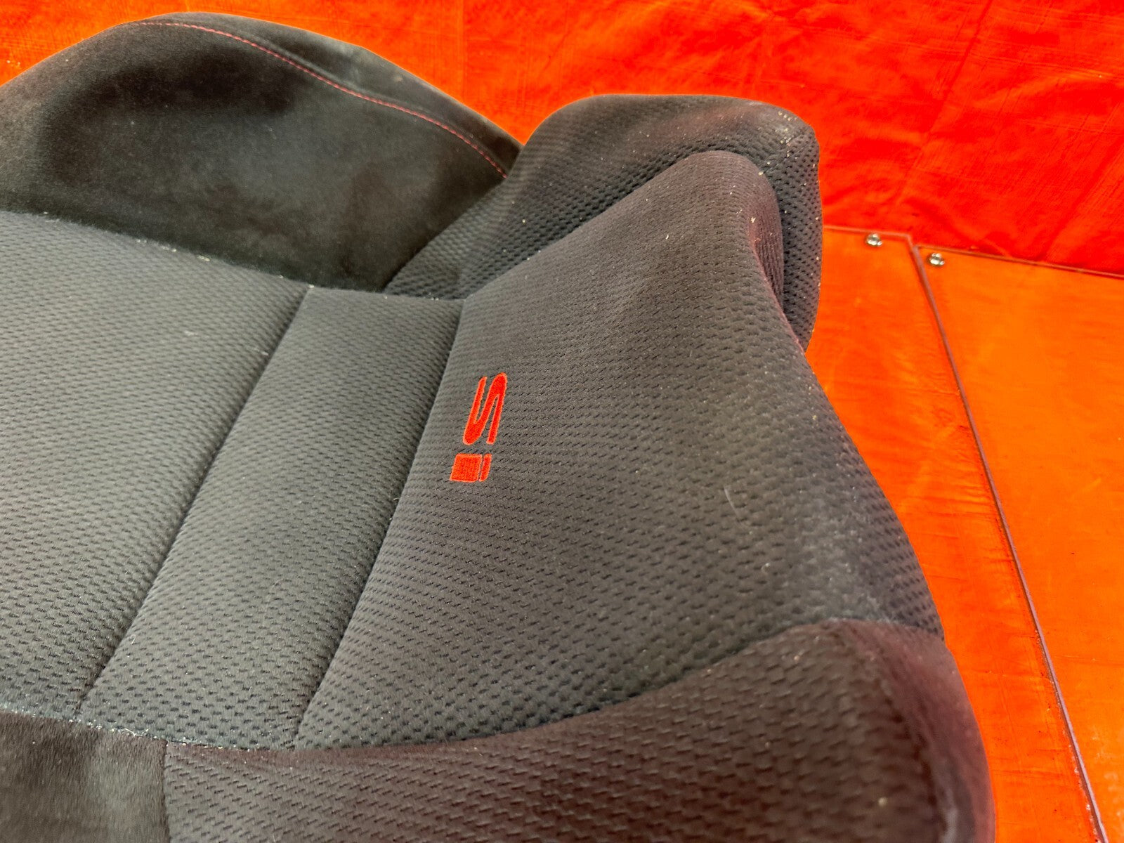06 11 HONDA CIVIC SI DRIVER LEFT FRONT UPPER SEAT SKIN CLOTH FABRIC COVER OEM 828