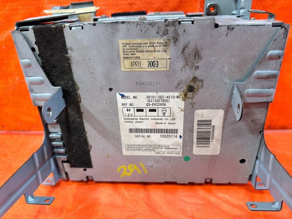 04 05 ACURA TSX   AM FM RADIO STEREO CD PLAYER RECEIVER   39101 SEC A51 OEM 2912