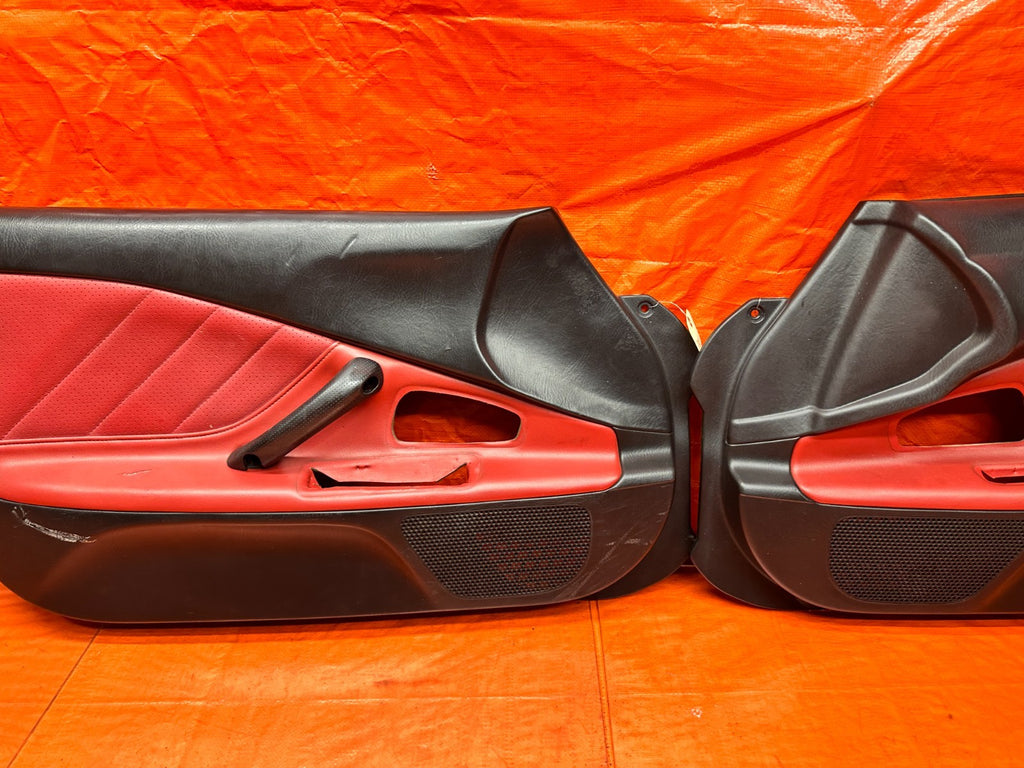 00 03 HONDA S2000 AP1 2.0L BLACK RED INTERIOR DOOR PANELS CARDS LEFT RIGHT #33716