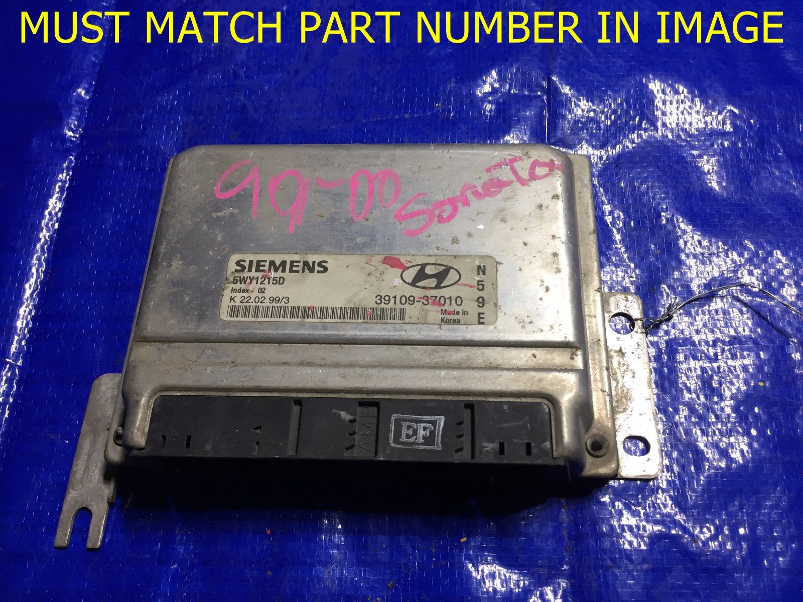 OEM 1999 HYUNDAI SONATA ENGINE COMPUTER ECU ECM BRAIN EBX MODULE 39109 370100