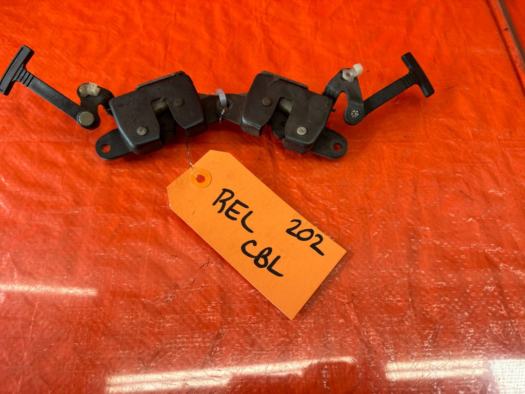96 00 HONDA CIVIC COUPE   REAR SEAT RELEASE PULL HANDLES   LEFT & RIGHT OEM #2028