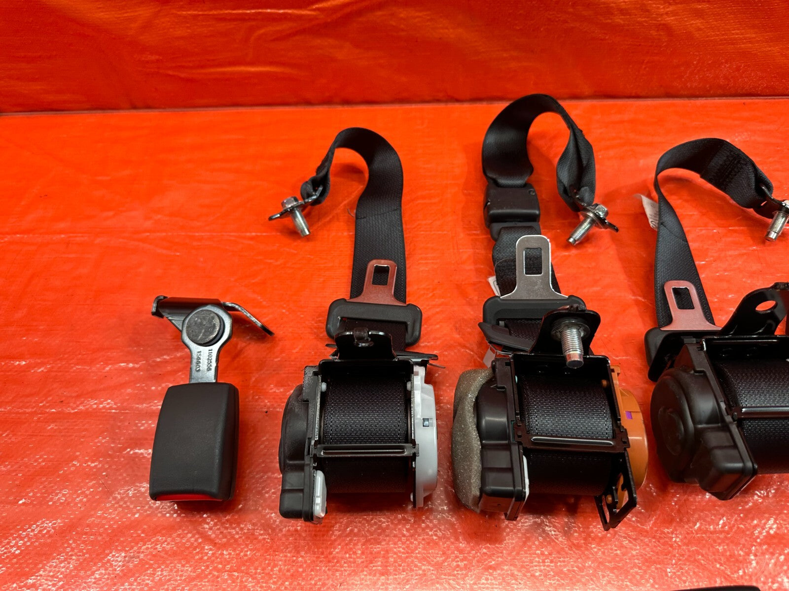 14 17 INFINITI Q50 REAR SEAT BELT SET LEFT & RIGHT SEAT BELTS   BLACK   OEM #1857