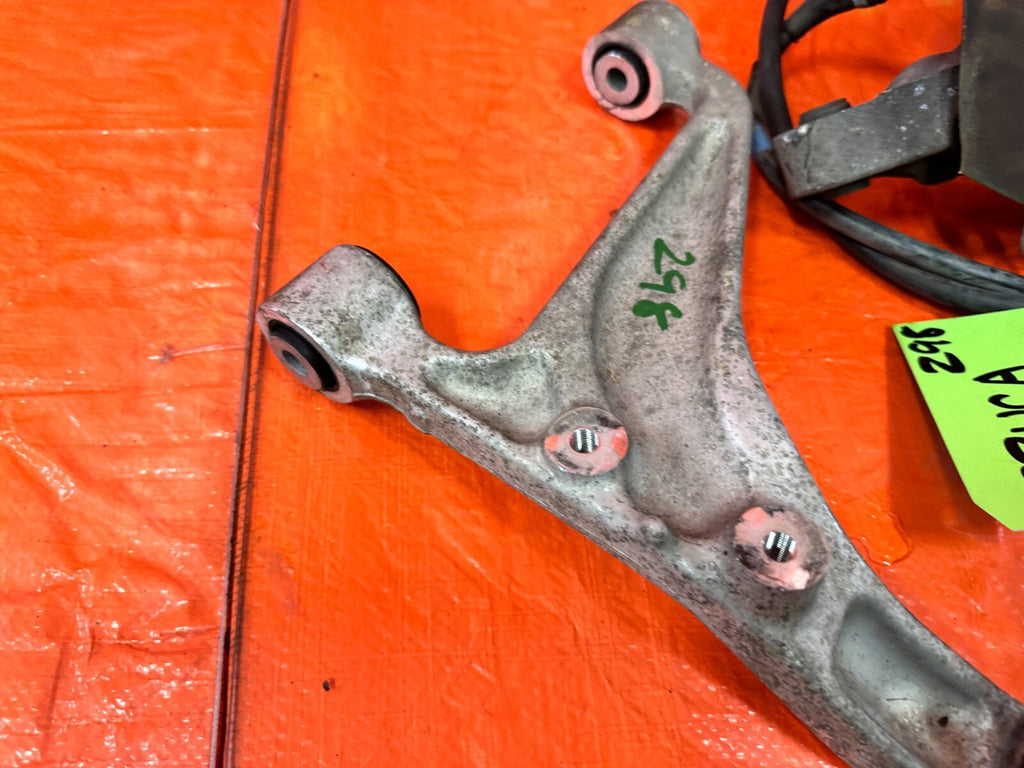 03 07 INFINITI G35 COUPE RIGHT REAR SPINDLE KNUCKLE HUB W/ ALL CONTROL ARMS 29813