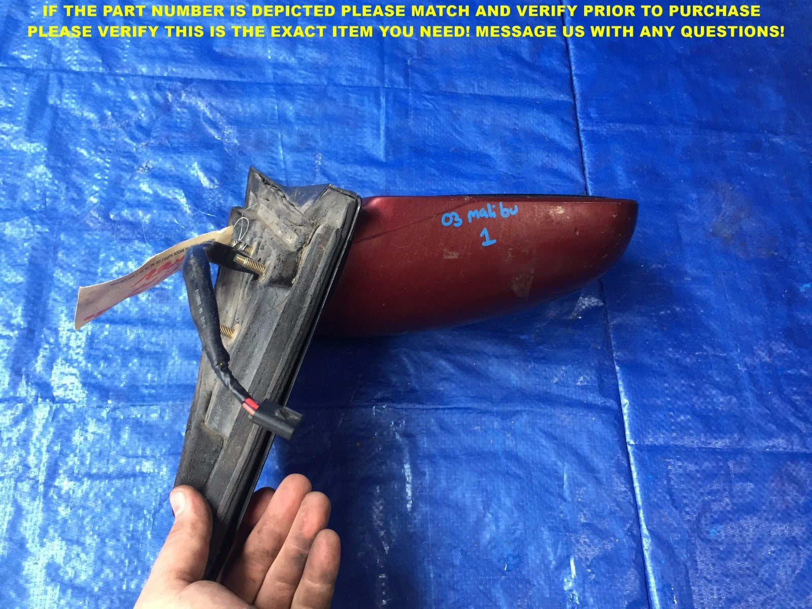 OEM 1997 1998 1999 2000 2001 CHEVROLET MALIBU PASSENGER RIGHT SIDE VIEW MIRROR 15