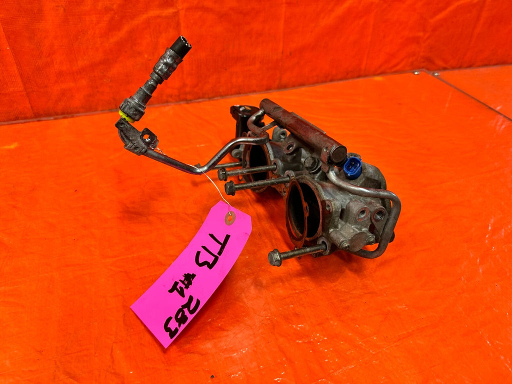 08 14 SUBARU IMPREZA WRX STI   EJ257 FUEL RAIL W/ THROTTLE BODY INJECOTRS BASE8