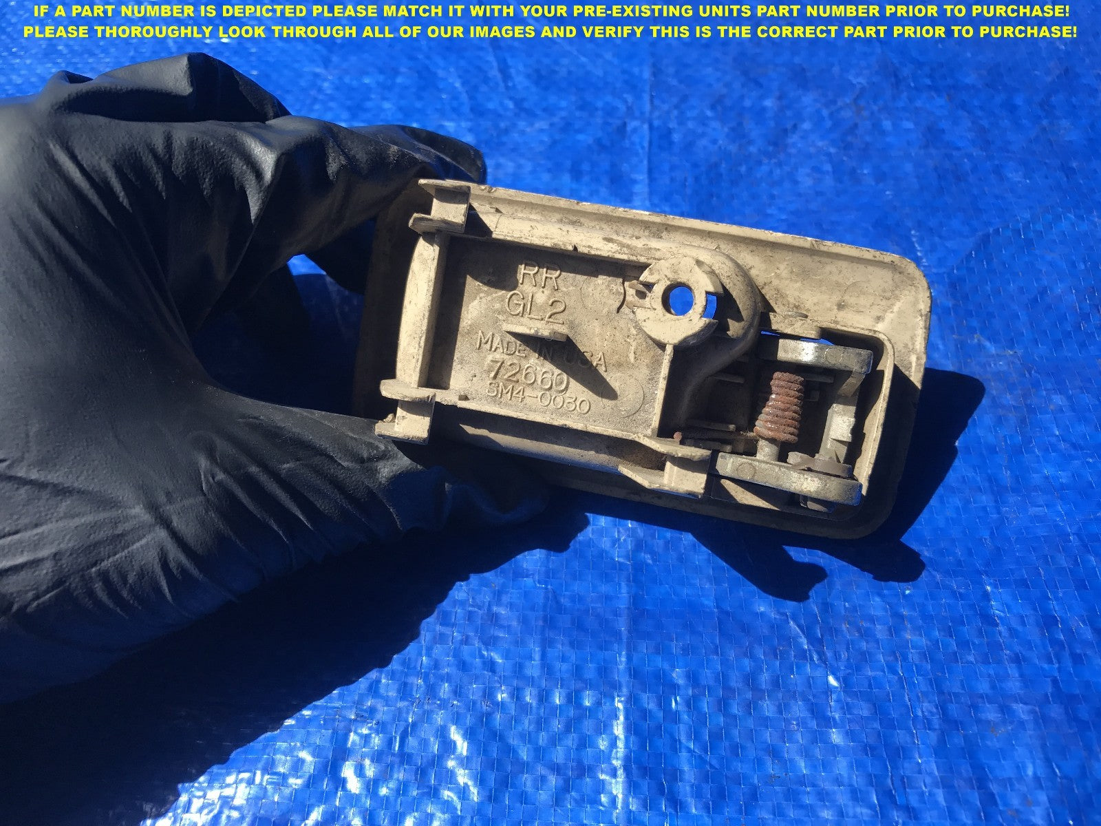 OEM 1990 1991 1992 HONDA ACCORD DRIVER LEFT REAR INTERIOR DOOR HANDLE  1
