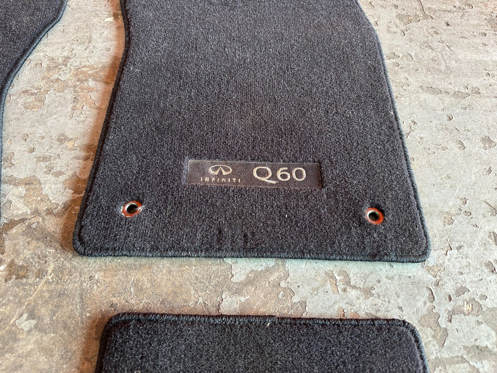 17 20 INFINITI Q60   FLOOR MAT SET   BLACK COLOR   LEFT RIGHT FRONT REAR OEM 2009