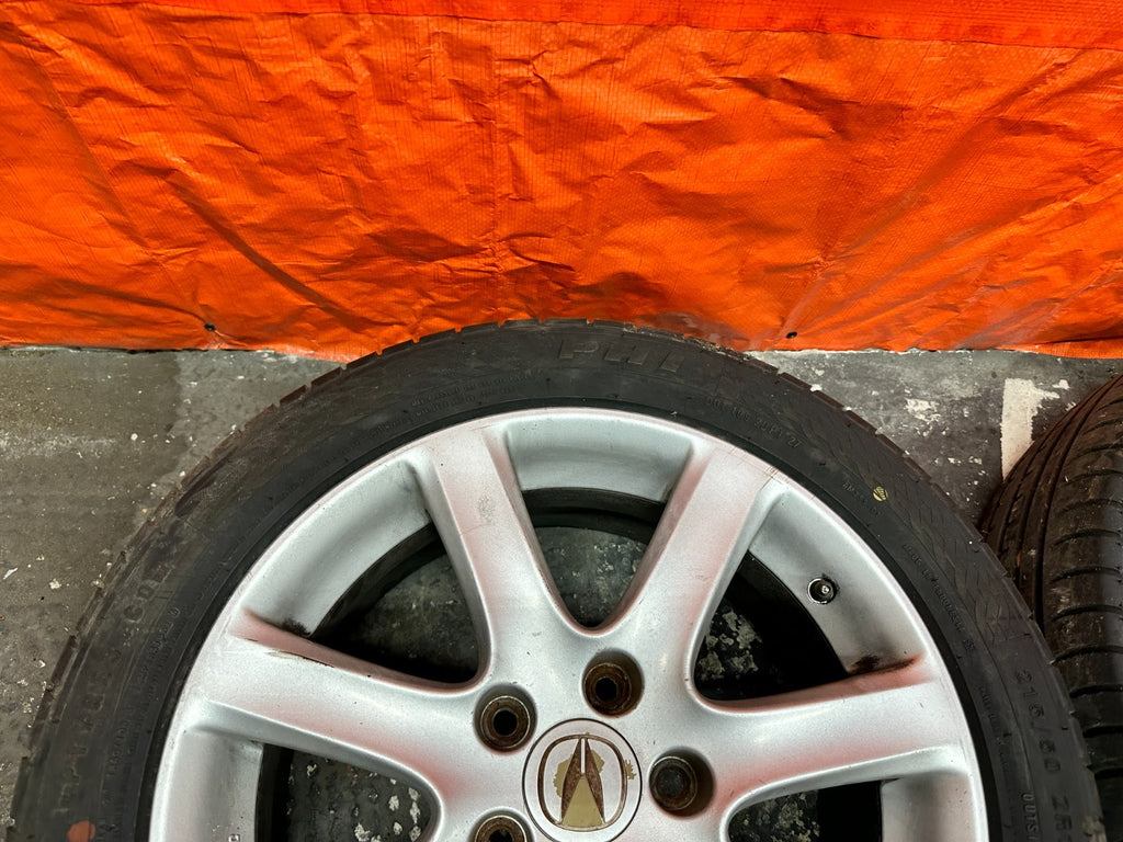 04 08 ACURA TSX 17 INCH WHEELS  W/ GOOD TIRES RIMS ALLOY OEM #33013