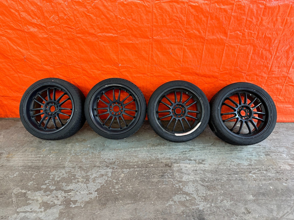 08 15 LANCER EVOLUTION X EVO 10   ROTA SVN WHEELS RIMS W/ TIRES   18x10 & 18x80