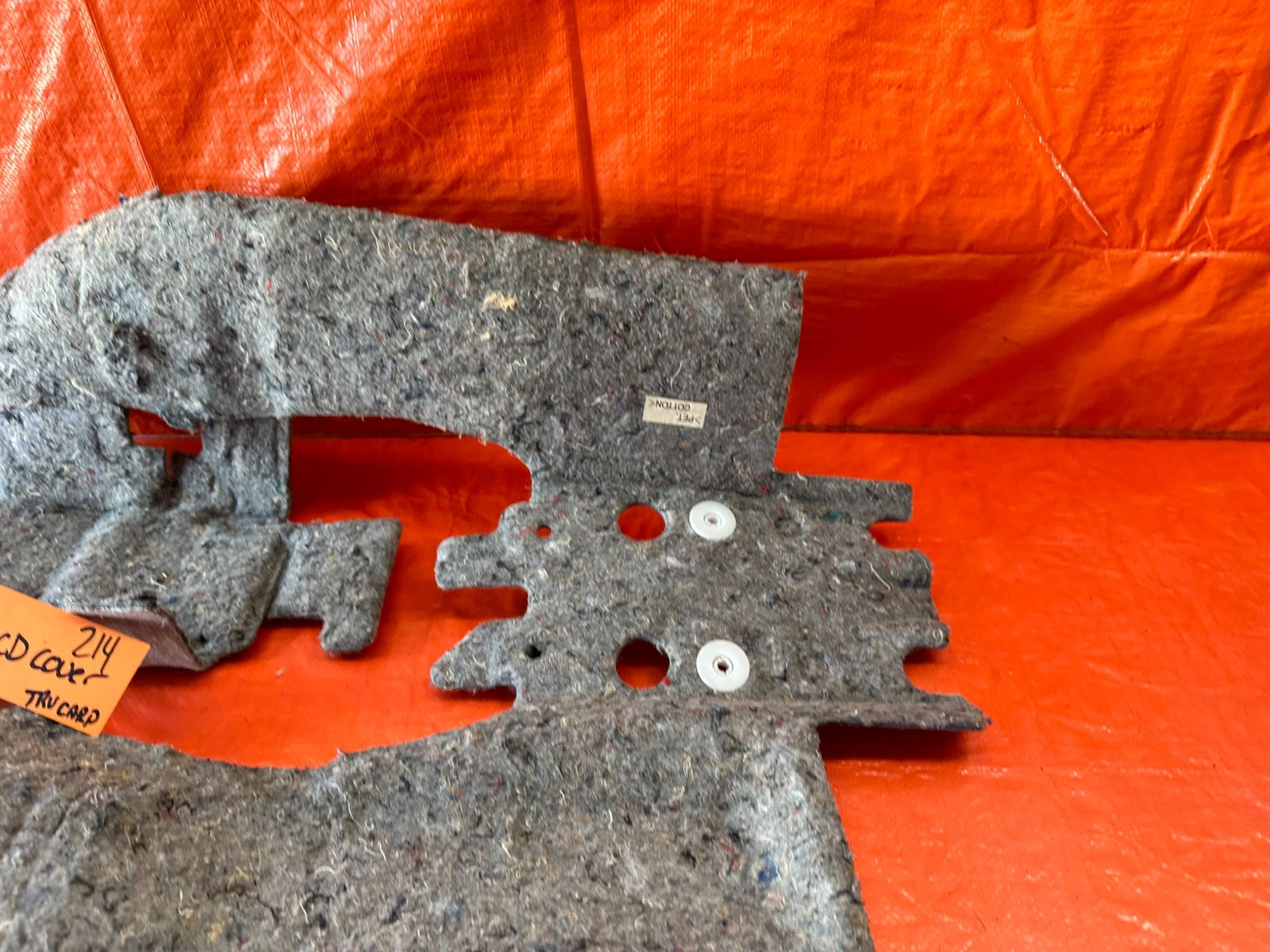 08 15 LANCER EVOLUTION X EVO 10   ACD PUMP RESERVOIR CARPET TRIM   OEM #2145