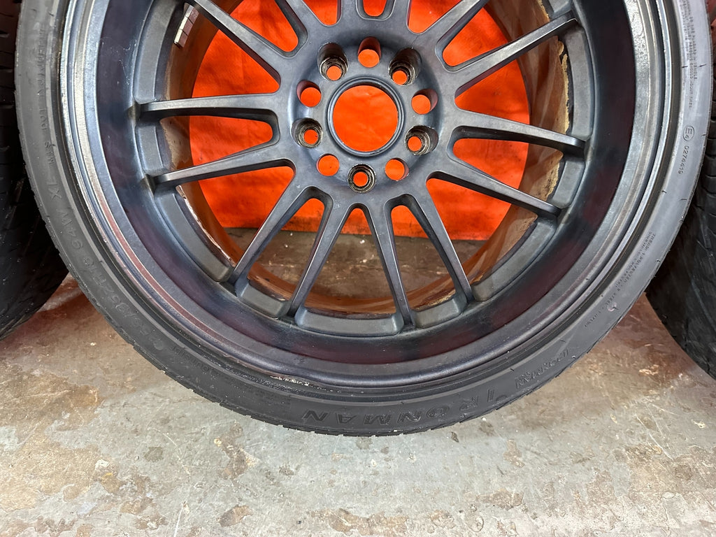 08 15 LANCER EVOLUTION X EVO 10   ROTA SVN WHEELS RIMS W/ TIRES   18x10 & 18x812