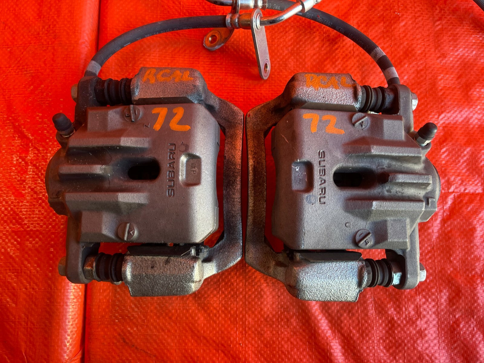 18 21 SUBARU CROSSTREK REAR BRAKE CALIPERS   DRIVER LEFT PASSENGER RIGHT OEM #725