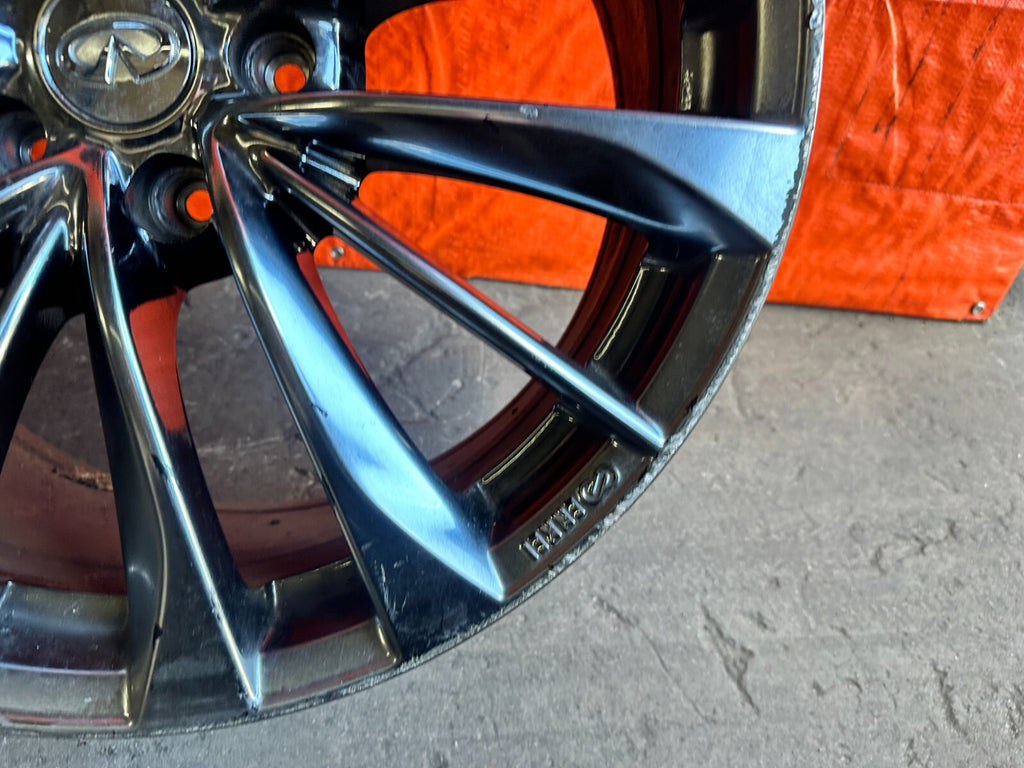 08 15 INFINITI G37 Q60 15 SPOKE ENKEI MODEL FRONT WHEEL RIM   OEM FACTORY 278 13