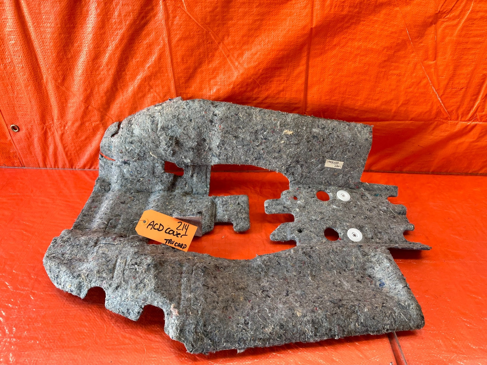 08 15 LANCER EVOLUTION X EVO 10   ACD PUMP RESERVOIR CARPET TRIM   OEM #2140