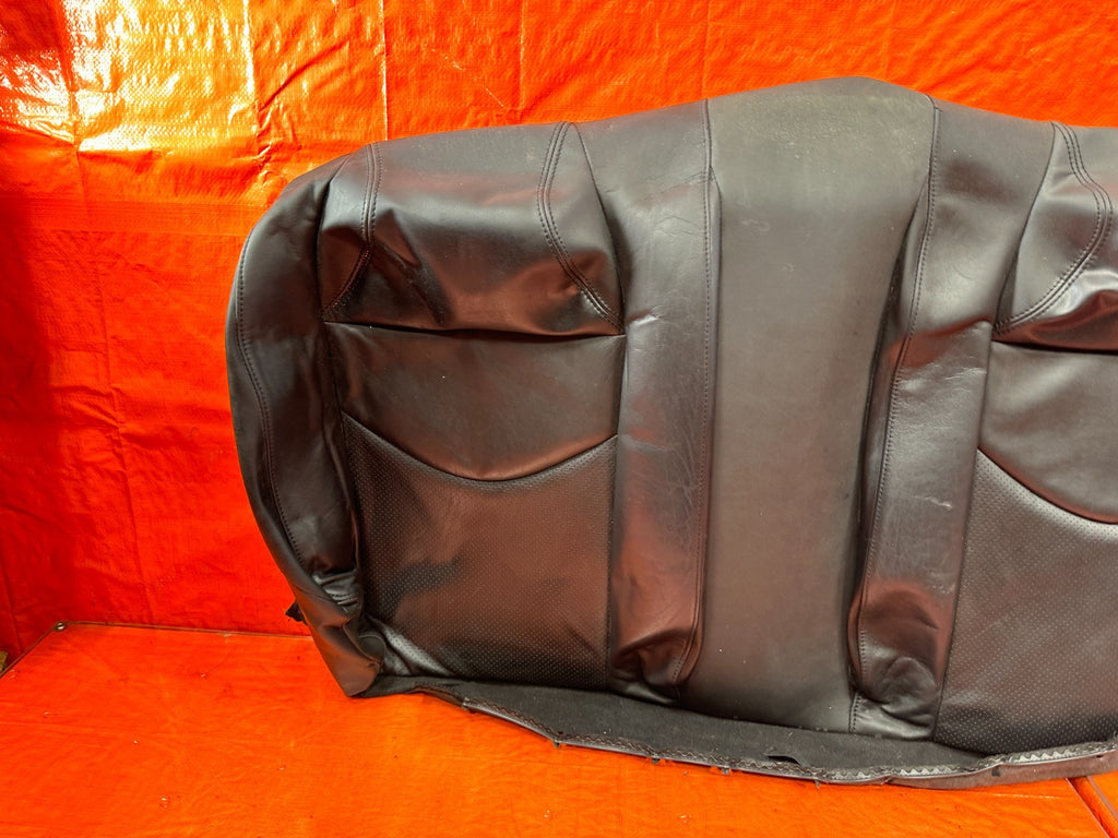 08-09 INFINITI G37 COUPE SPORT REAR UPPER SEAT BLACK LEATHER COVER SKIN OEM 3118