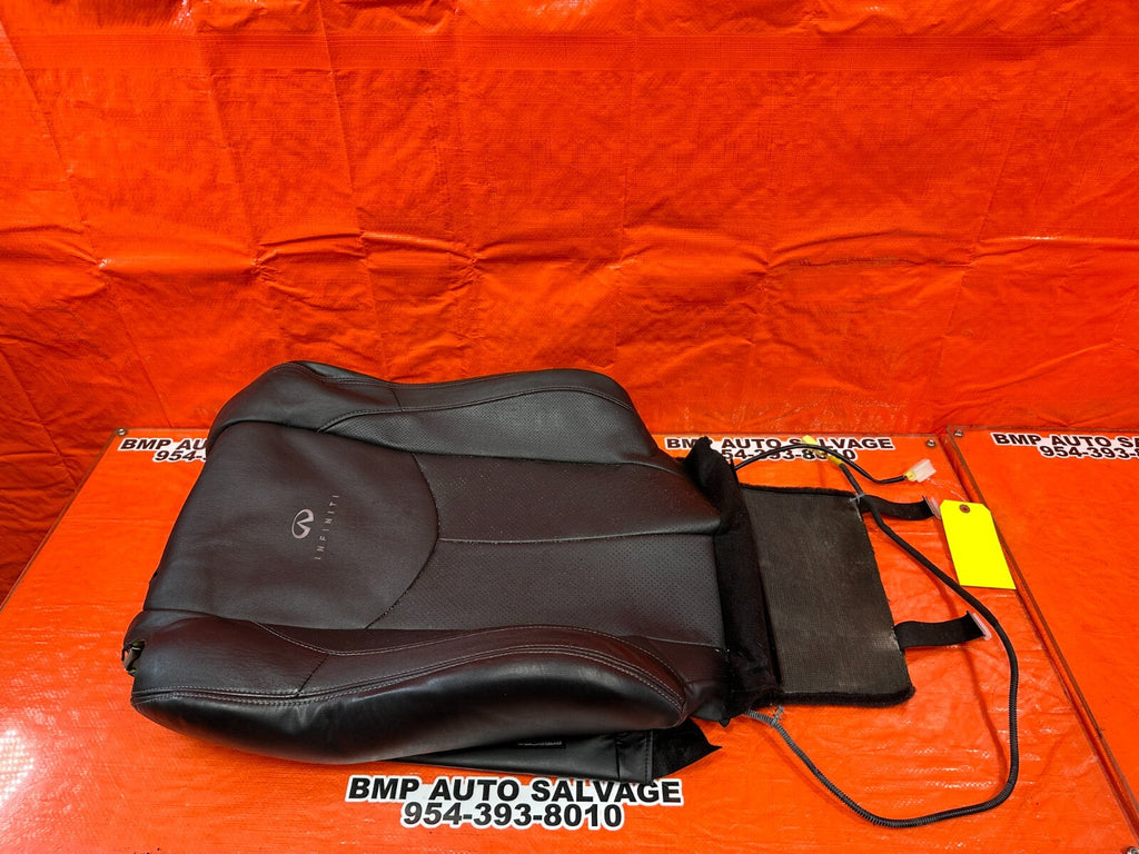08 09 INFINITI G37 COUPE SPORT PASSENGER RIGHT FRONT UPPER SEAT LEATHER SKIN OEM0