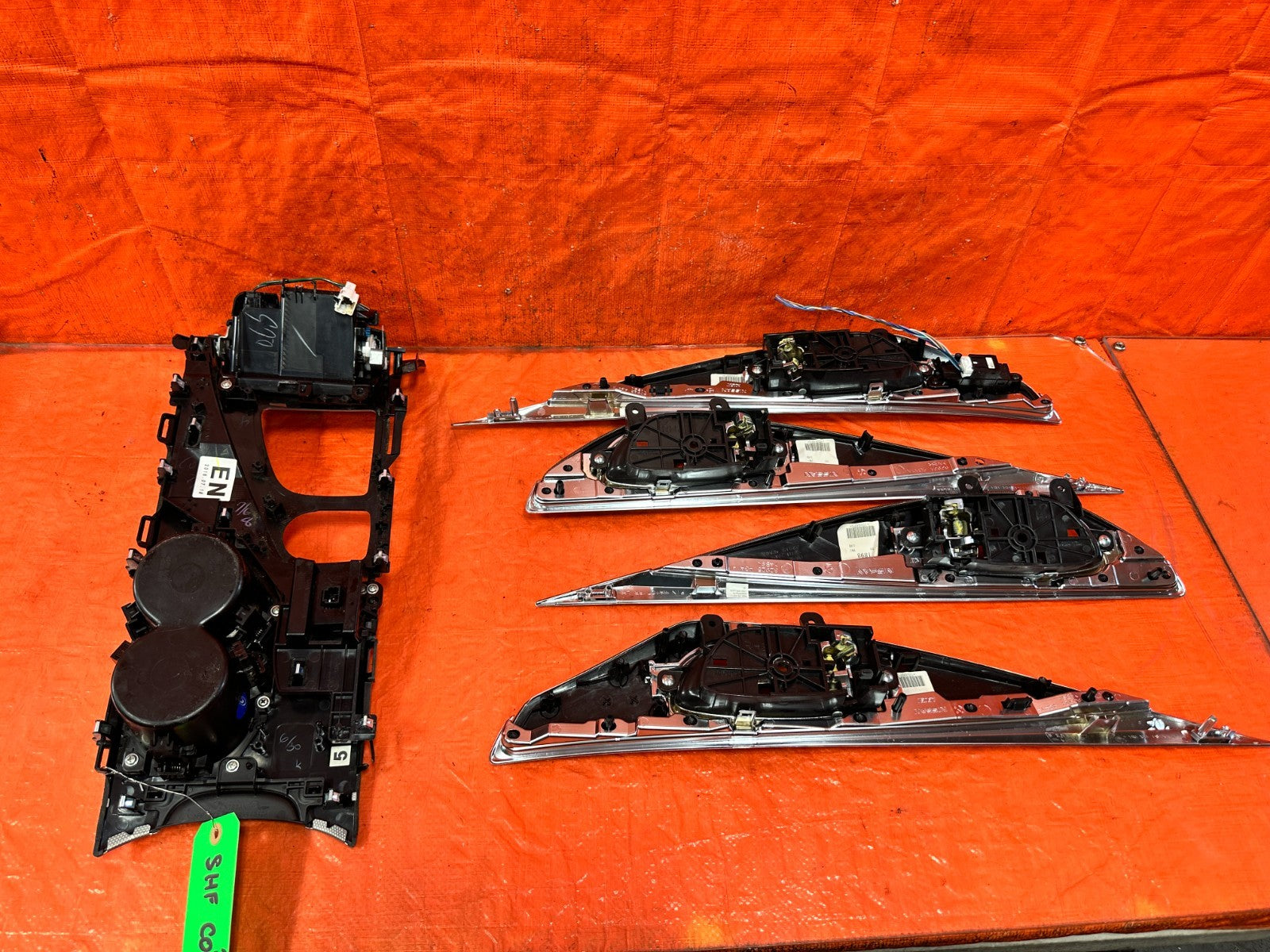 14 20 INFINITI Q50 CARBON FIBER INTERIOR TRIM CUP HOLDERS DOOR PANEL AC VENTS11