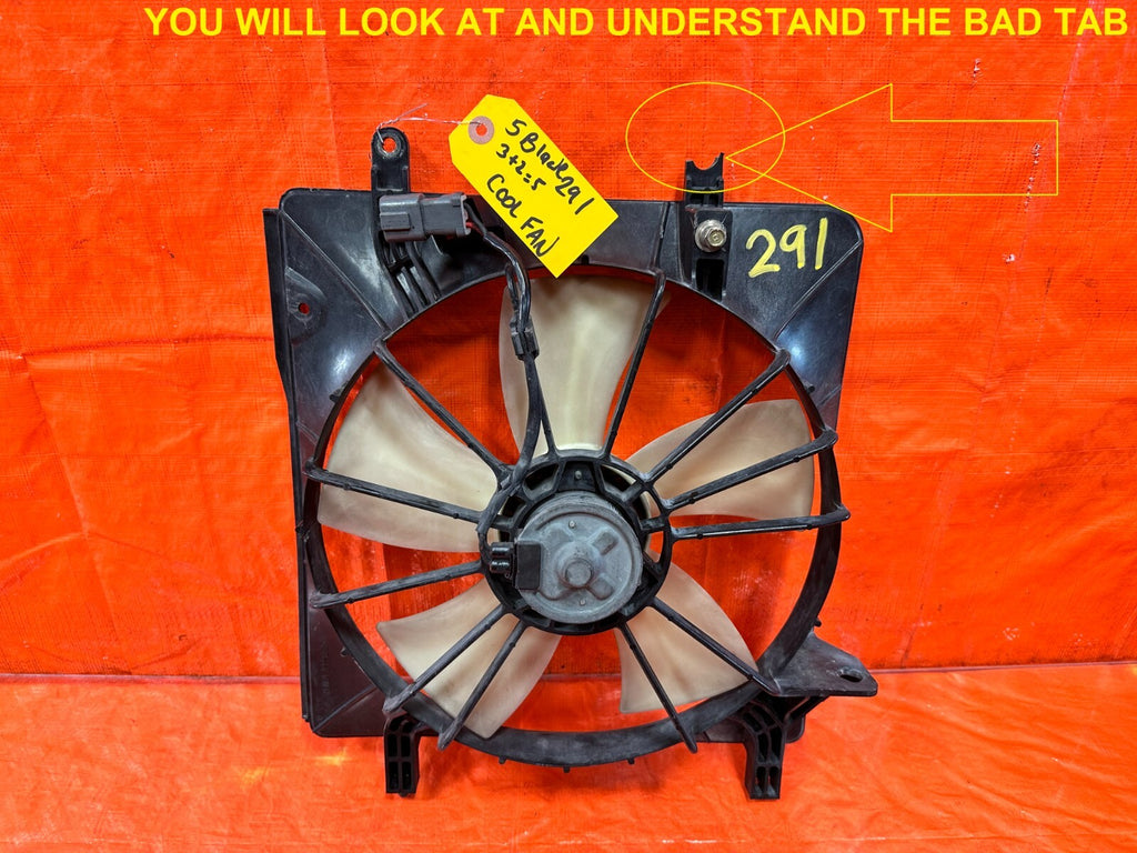 OEM 2005 05 ACURA TSX   RADIATOR COOLING FAN   5 FIVE BLADE MODEL   OEM 2910