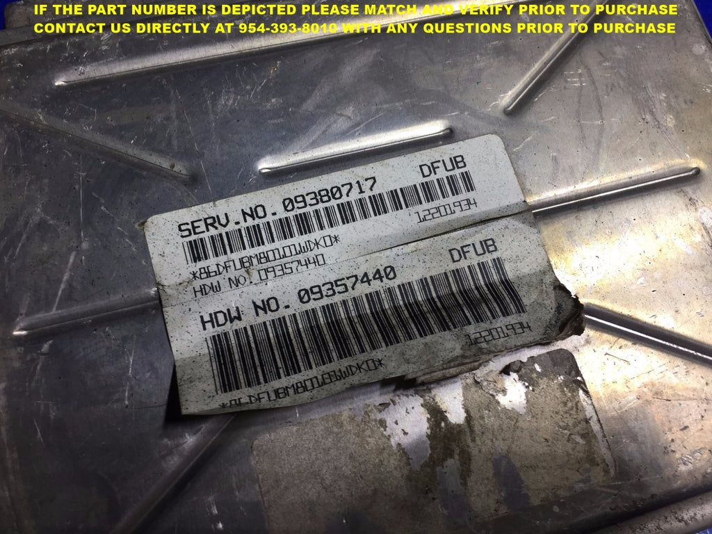 OEM ENGINE CONTROL UNIT MODULE ECU ECM MODULE PART # 09380717 DFUB1
