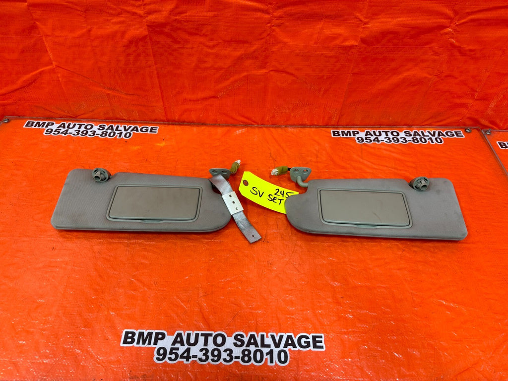 08 15 INFINITI G37 & Q60    LEFT AND RIGHT SUN VISORS PAIR SET OEM FACTORY #24513