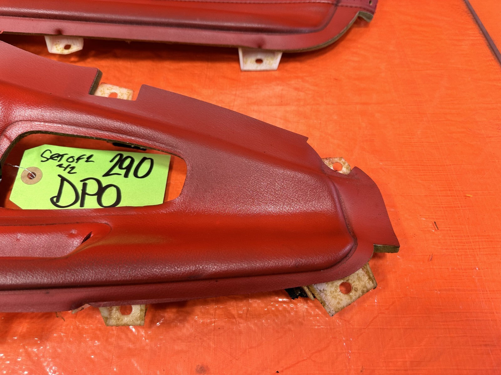 00 03 HONDA S2000 LEFT AND RIGHT ALL RED DOOR PANEL INSERTS INSERT TRIM OEM 2901