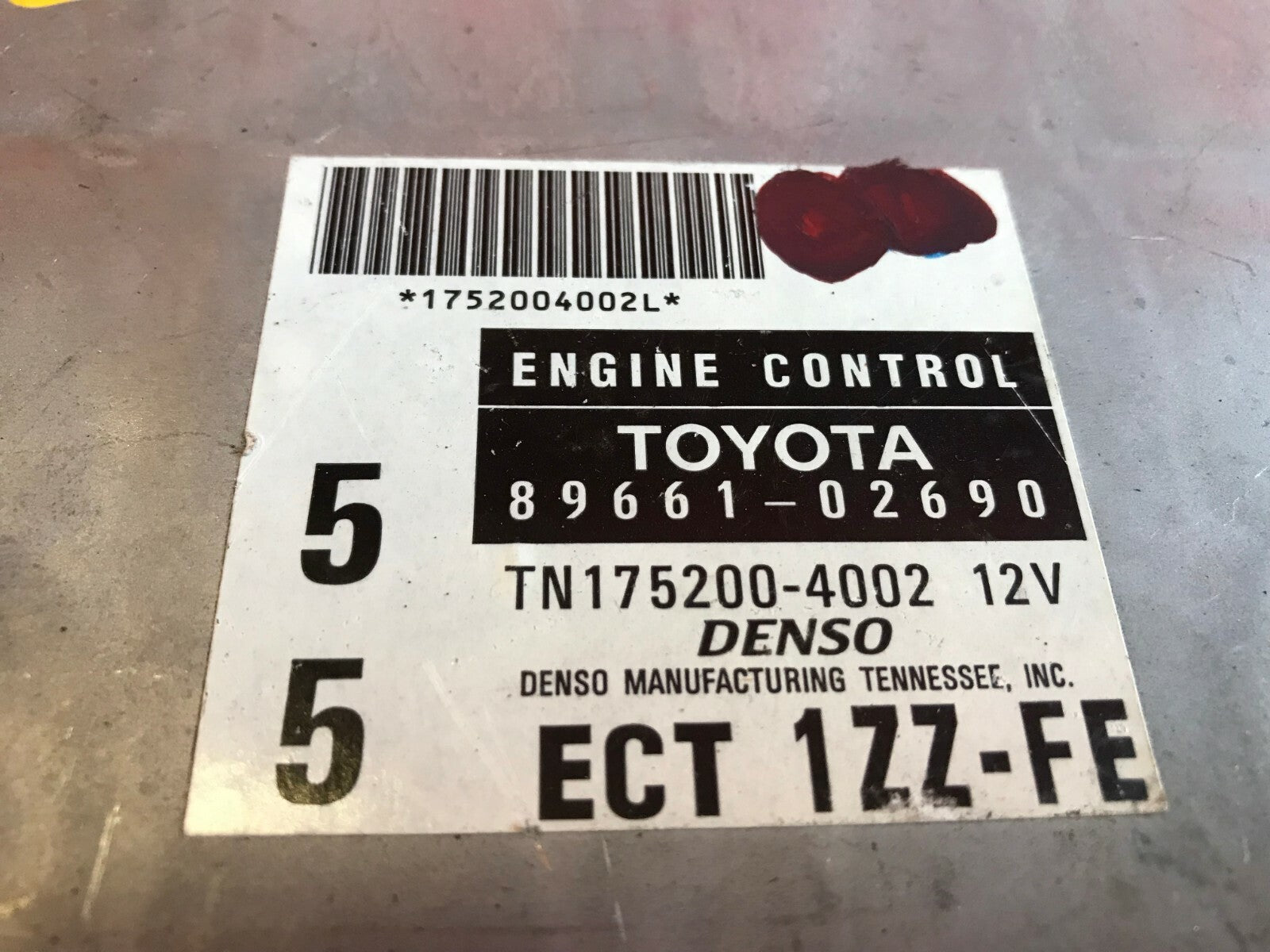 OEM 2000 00 TOYOTA COROLLA ENGINE COMPUTER   ECU ECM EBX BRAIN 89661 026902