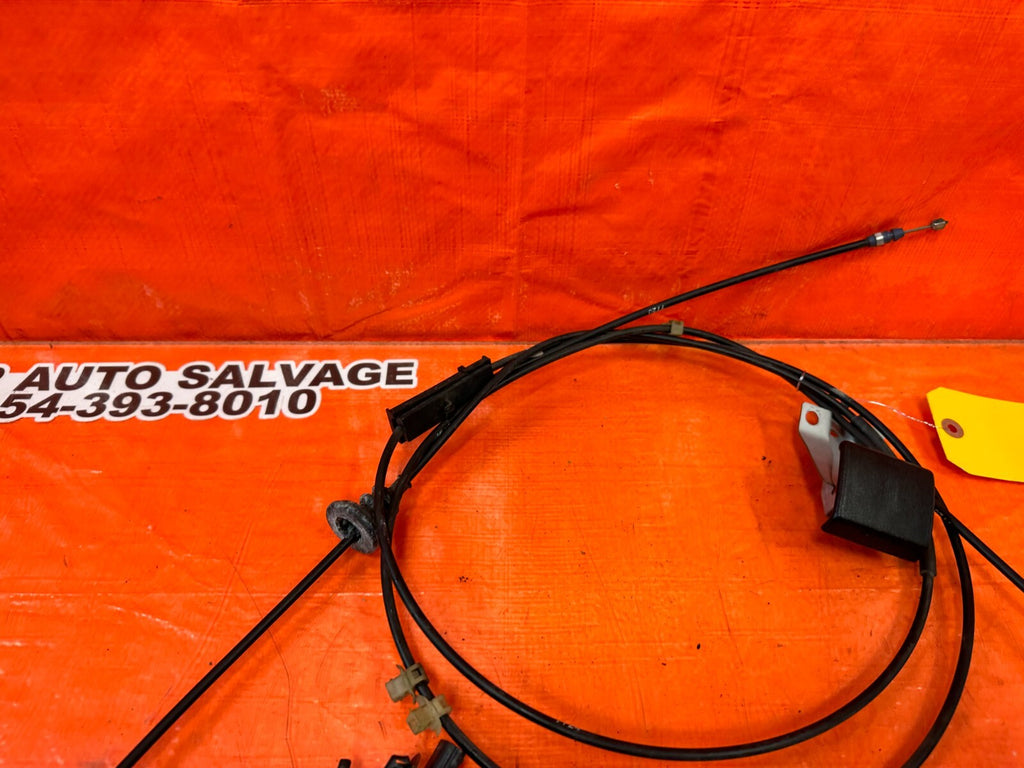 08 15 INFINITI G37 & Q60 COUPE   HOOD LATCH W/ REKEASE CABLE & BRACKETS OEM #2489