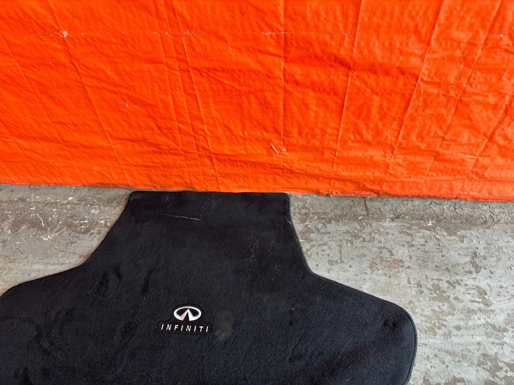 2017 INFINITI Q50 RED SPORT 400 REAR TRUNK FLOOR MAT LINING BLACK CARPET OEM 2222