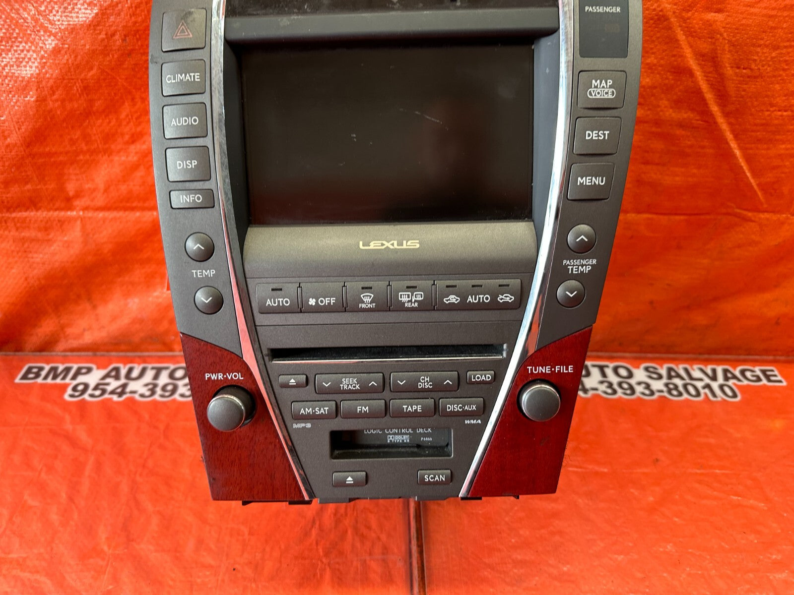 08 09 LEXUS ES350   AM FM RADIO STEREO NAVIGATION GPS INFO DISPLAY   OEM #2448