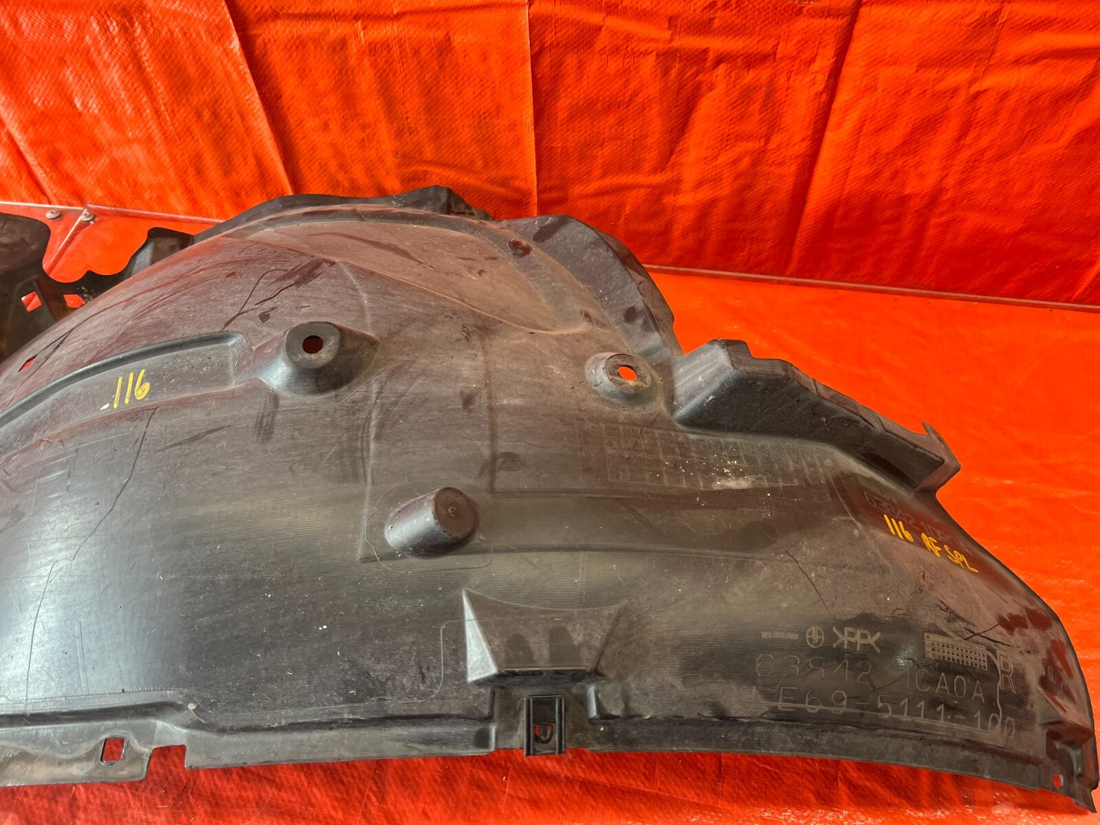 09 12 INFINITI FX50 FX35 PASSENGER RIGHT FRONT FENDER SPLASH SHIELD GUARD OEM 6