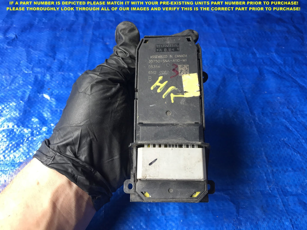 OEM 07 2008 2009 2010 2011 HONDA CIVIC SEDAN DRIVER LEFT MASTER WINDOW SWITCH   3