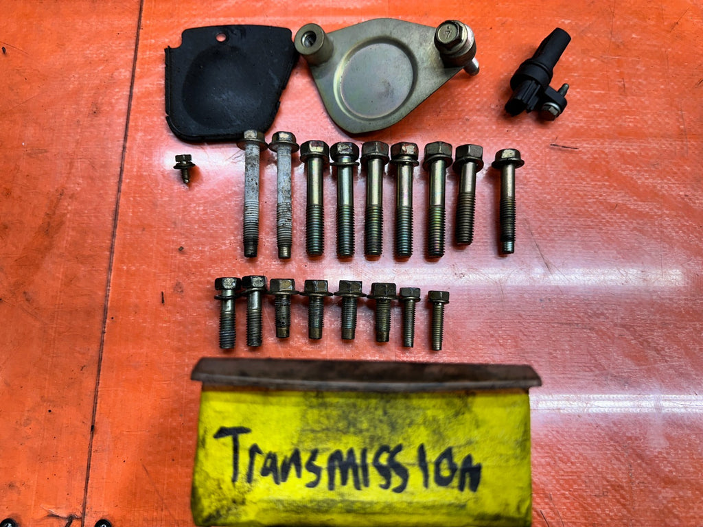 03-08 NISSAN 350Z 3.5L TRANSMISSION BELL HOUSING BOLTS HARDWARE SET OEM #3460