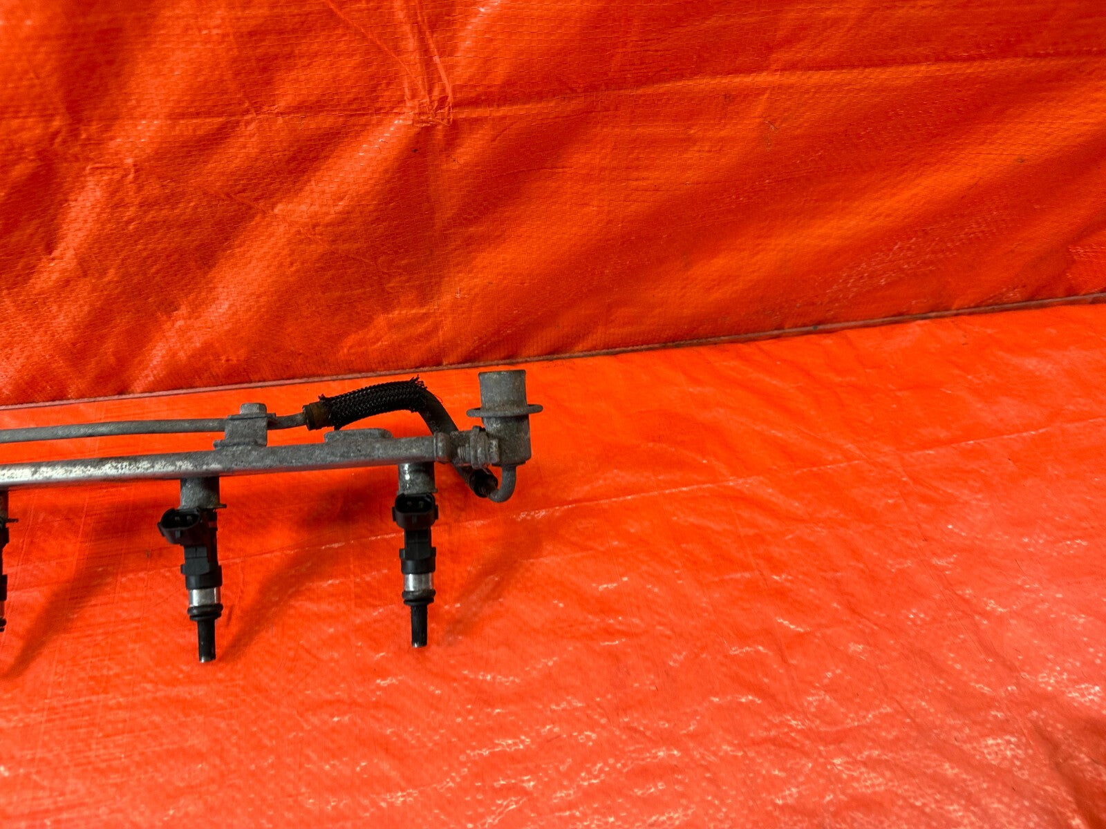 08 15 LANCER EVOLUTION X EVO 10   4B11T FUEL RAIL W/ INJECTORS OEM FACTORY #2174