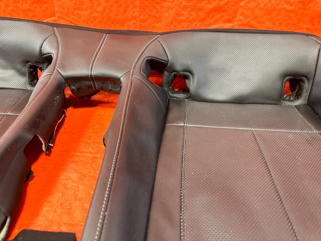 17 20 INFINITI Q60   BLACK LEATHER REAR SEAT LOWER SEAT SKIN WRAP   OEM #28910