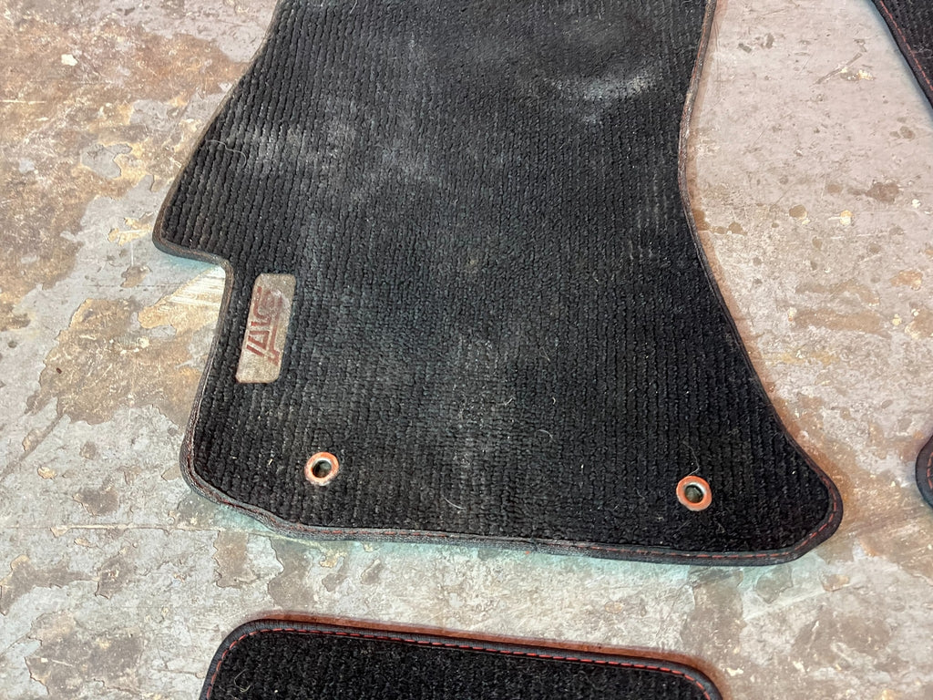 15 20 SUBARU WRX STI   FLOOR MAT SET   BLACK COLOR LEFT RIGHT FRONT REAR OEM 1705