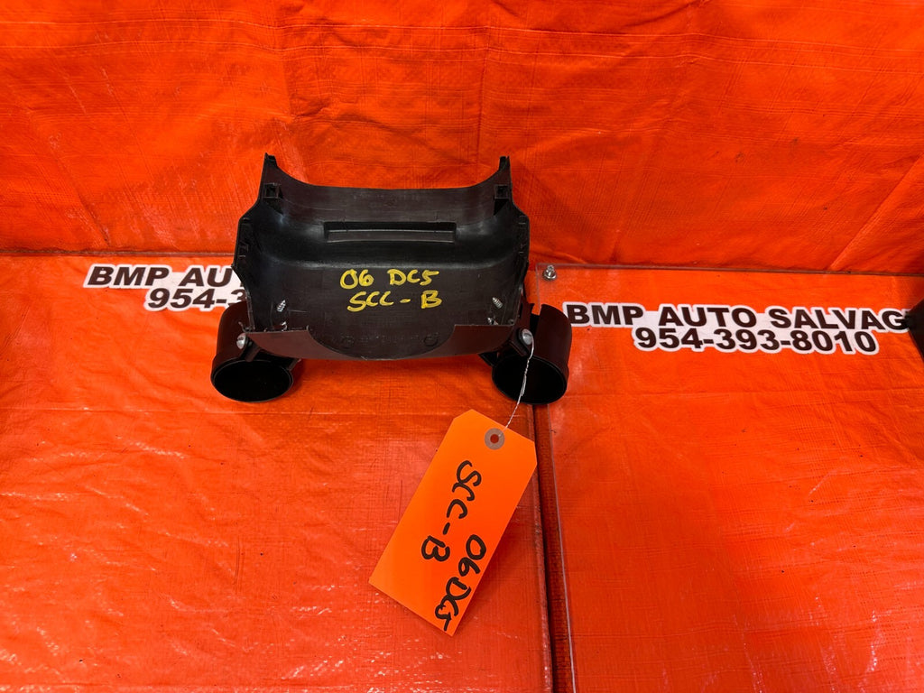 02 06 ACURA RSX   STEERING COLUMN COVER TOP PORTION W/ DUAL GAUGE PODS #06DC54