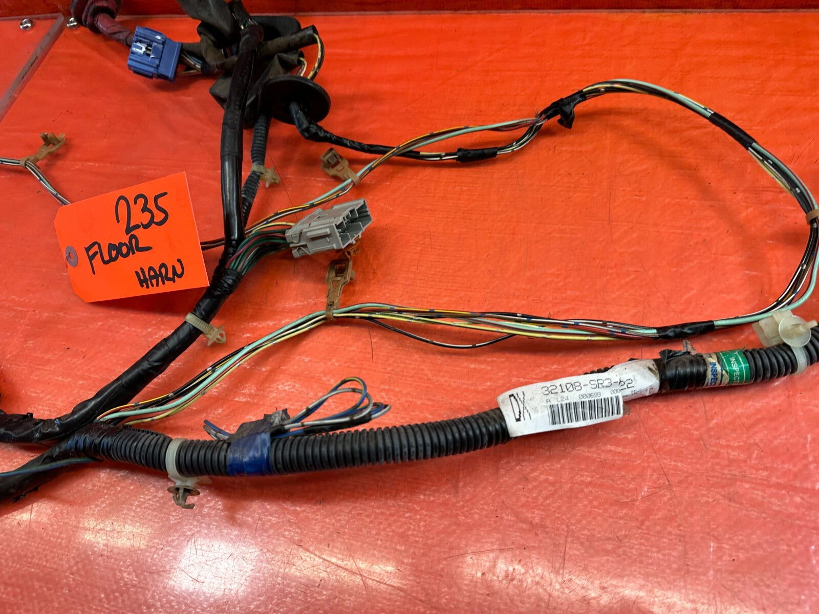94 95 HONDA CIVIC DX HATCHBACK   INTERIOR FLOOR WIRING HARNESS WIRE LOOM OEM 2355