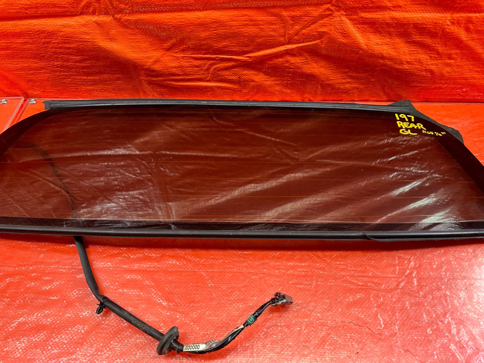 02 09 HONDA S2000   REAR SOFT TOP GLASS WINDOW W/ HONDA LOGO   OEM FACTORY #1978