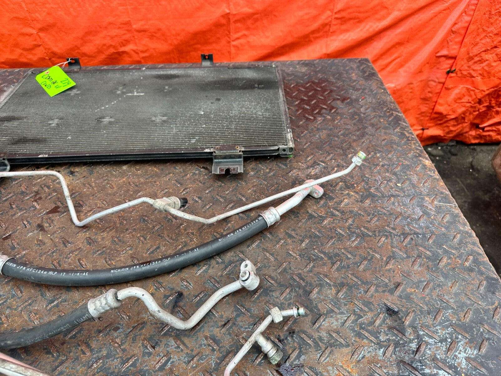 09 14 ACURA TSX 2.4L   AC LINE SET LINES PIPES HOSES W/ CONDENSER & FAN OEM #2792