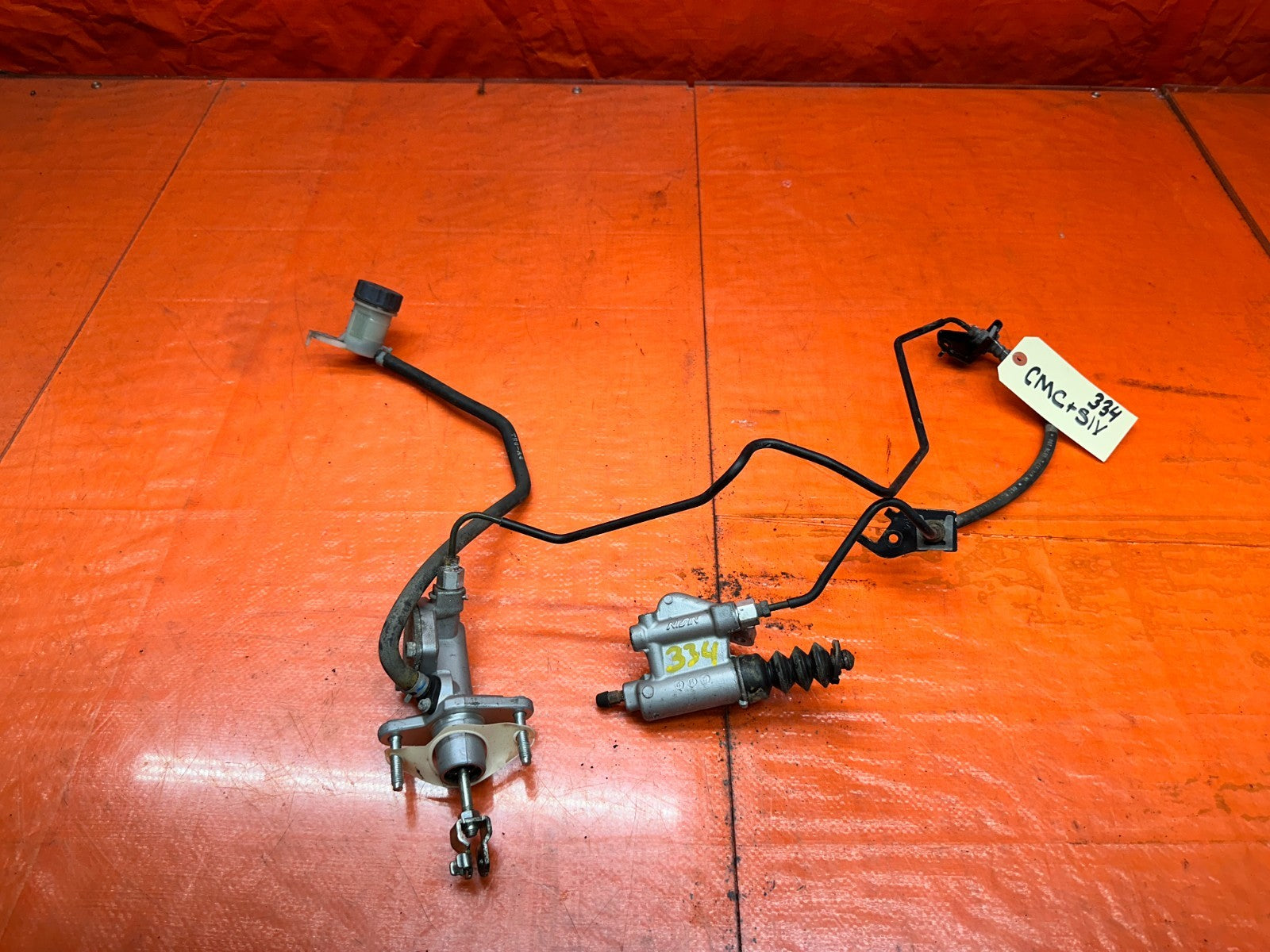 13 15 HONDA CIVIC SI 2.4L CLUTCH MASTER SLAVE CYLINDER W/ HARD LINES OEM #33411