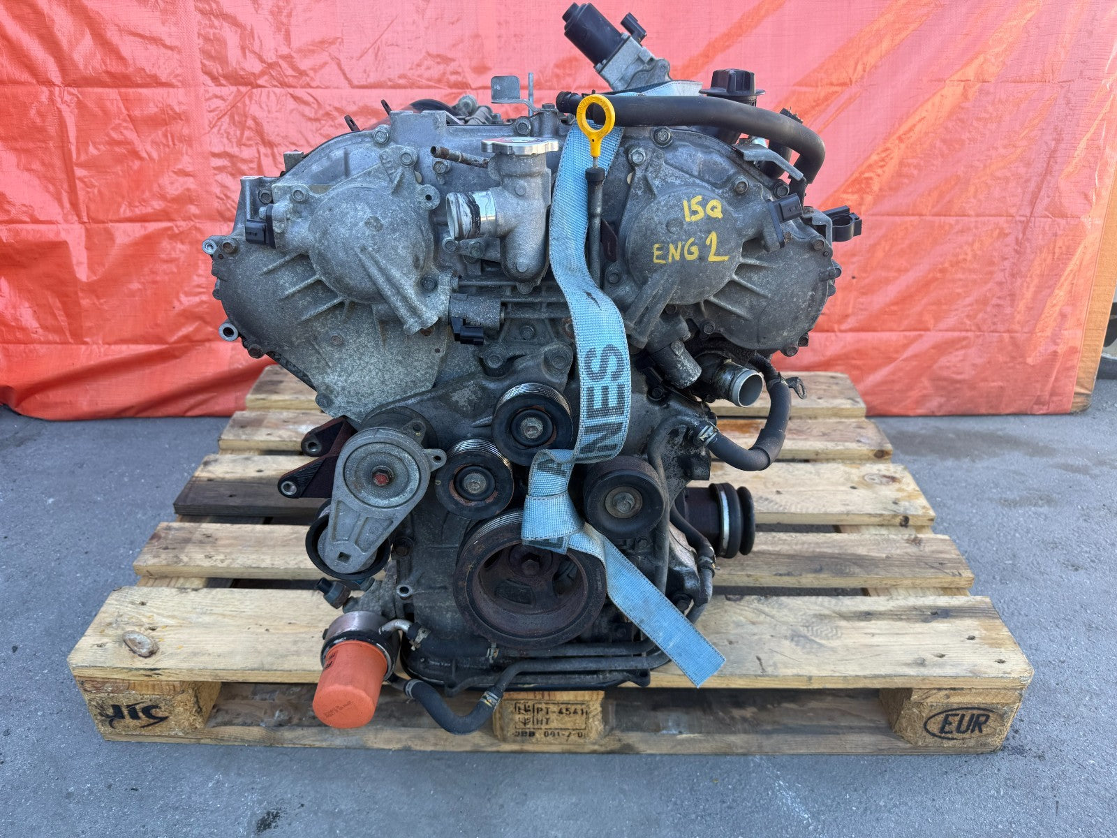 14 15 INFINITI Q50   3.7L VQ37   AWD ALL WHEEL DRIVE   ENGINE MOTOR LONG BLOCK2