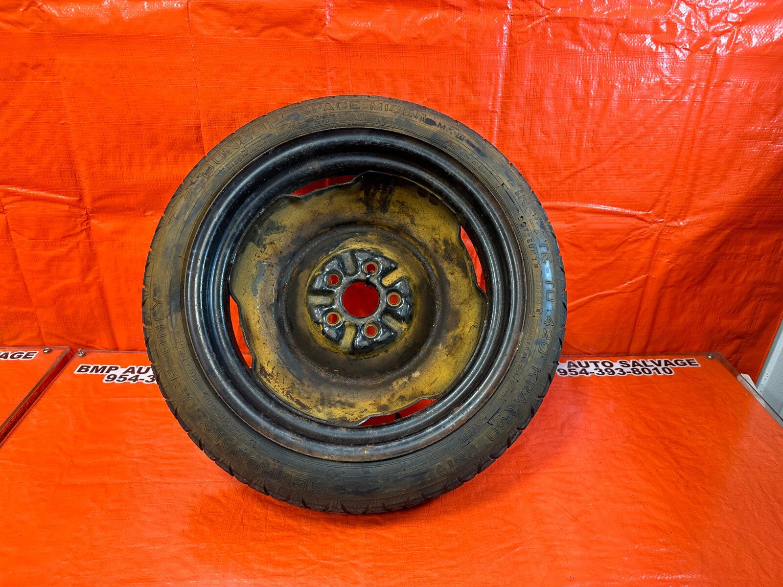 00 05 TOYOTA CELICA   EMERGENCY SPARE BACK UP TIRE WHEEL RIM   OEM FACTORY #2509