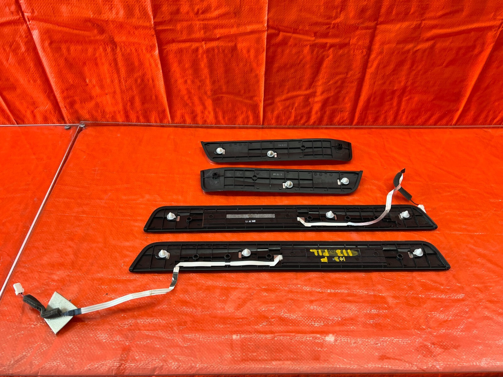 2017 INFINITI Q50 ILLUMINATING LED SCUFF PLATE FLOOR PILLAR SET FRONT REAR OEM8