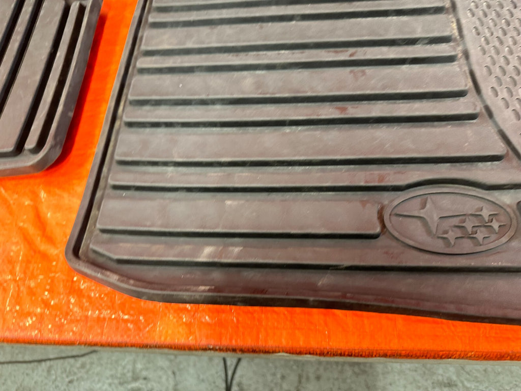 10 15 SUBARU IMPREZA WRX STI   FLOOR MAT SETS BLACK   LEFT RIGHT FRONT REAR OEM7