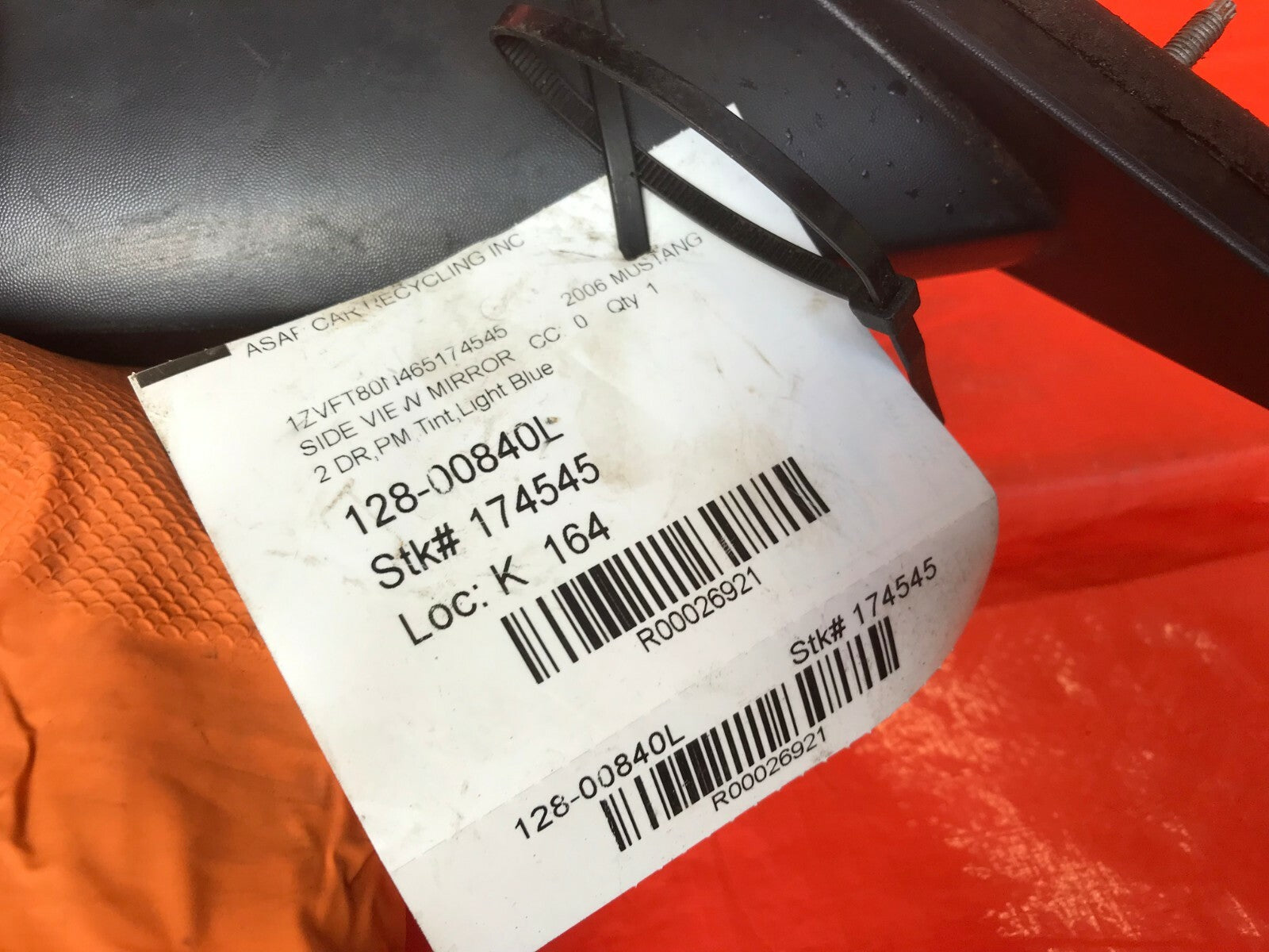 OEM 2007 2008 2009 FORD MUSTANG DRIVER LEFT SIDE VIEW MIRROR   3 PIN   BLACK 9