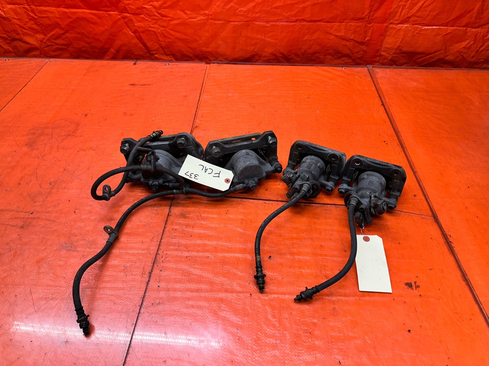 00 03 HONDA S2000 AP1 FRONT REAR BRAKE CALIPERS BRACKETS PADS SET LEFT RIGHT #3314