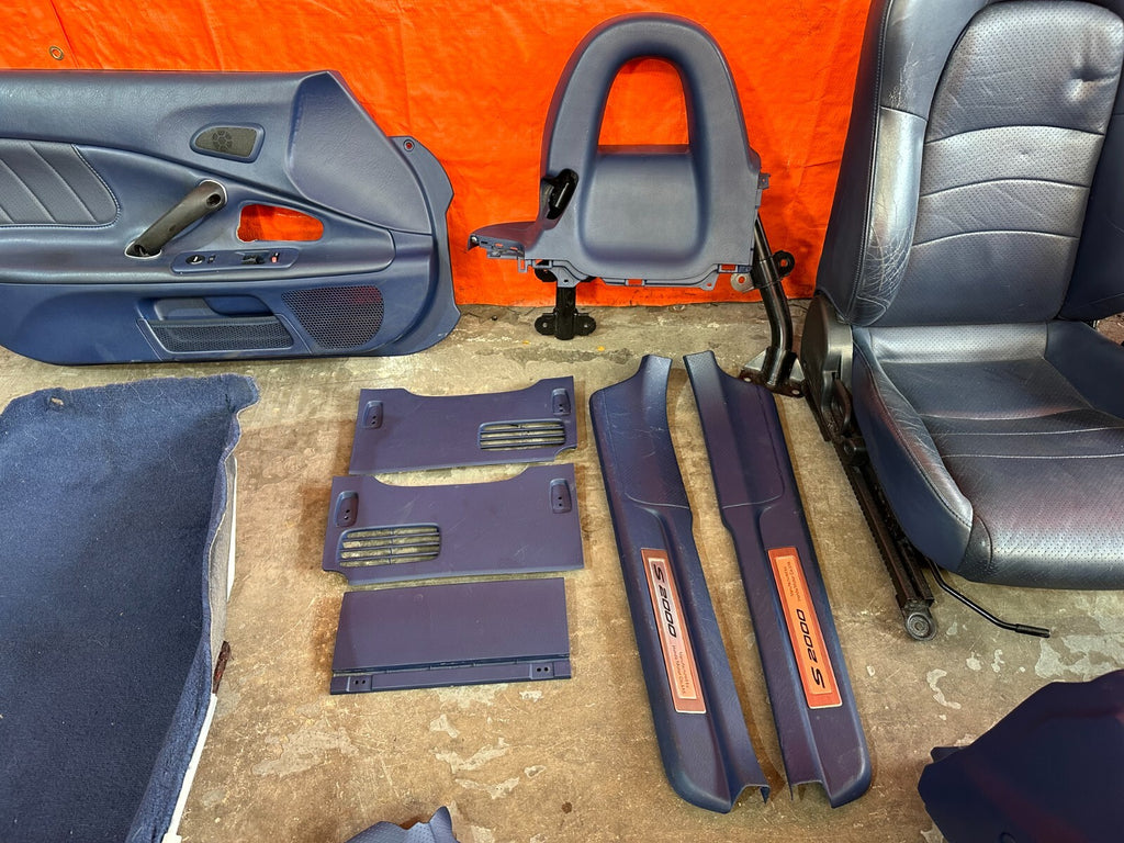 00 09 HONDA S2000   BLUE INTERIOR CONVERSION   SEATS DASH CARPET PLASTICS PANELS13